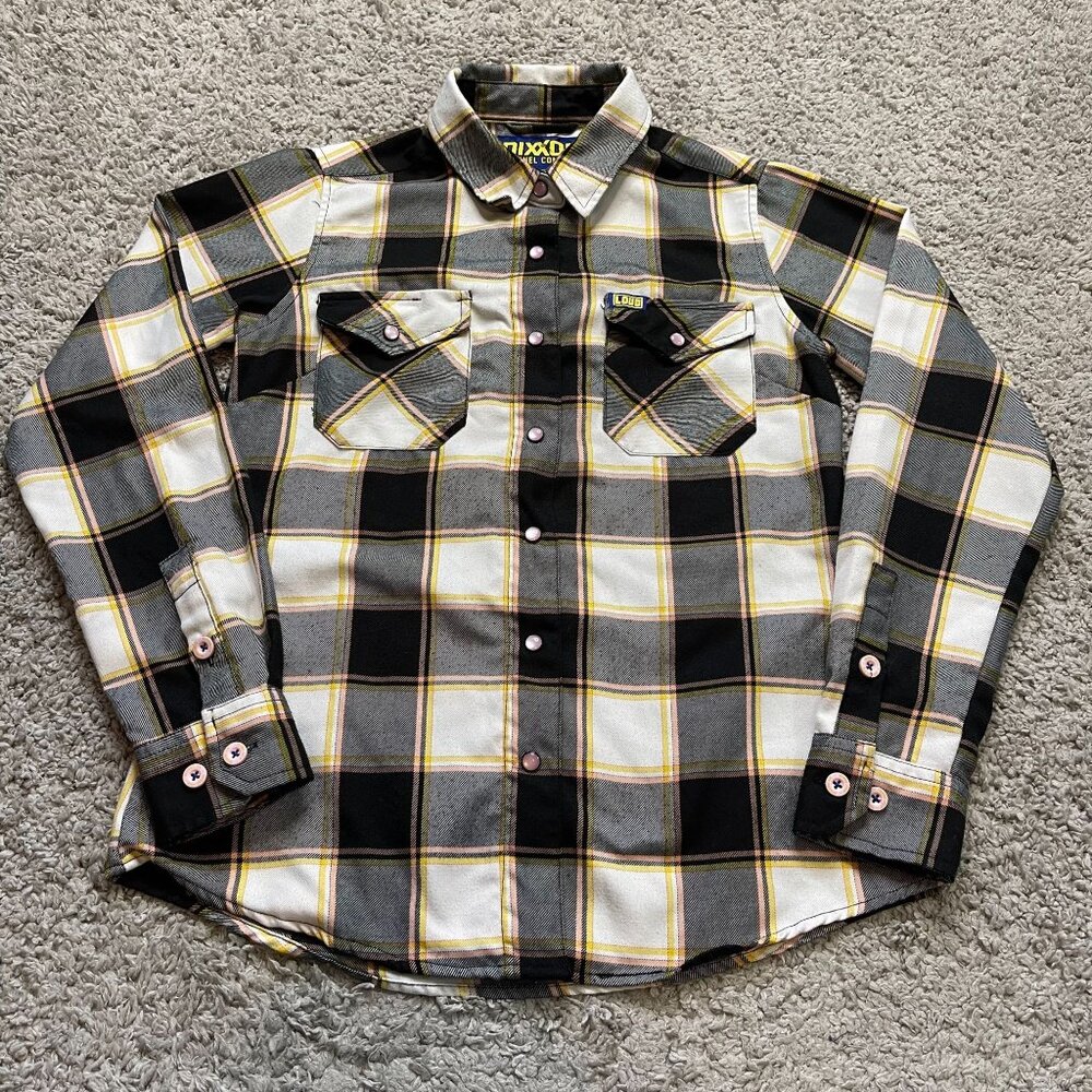 Dixxon L7 Loud Limited Edition Womens Pearl Snap Flannel Size Small EUC